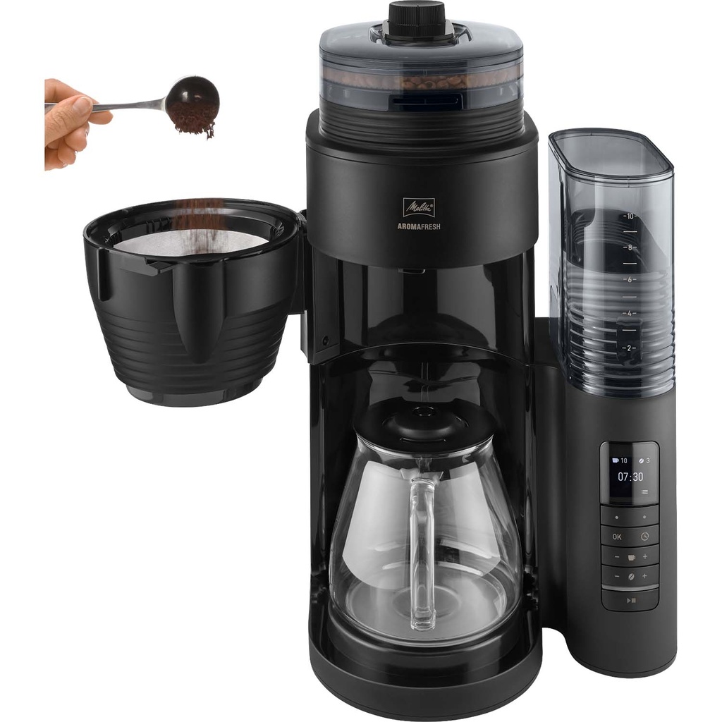 Aromafresh Glass Pro Coffee Maker, black