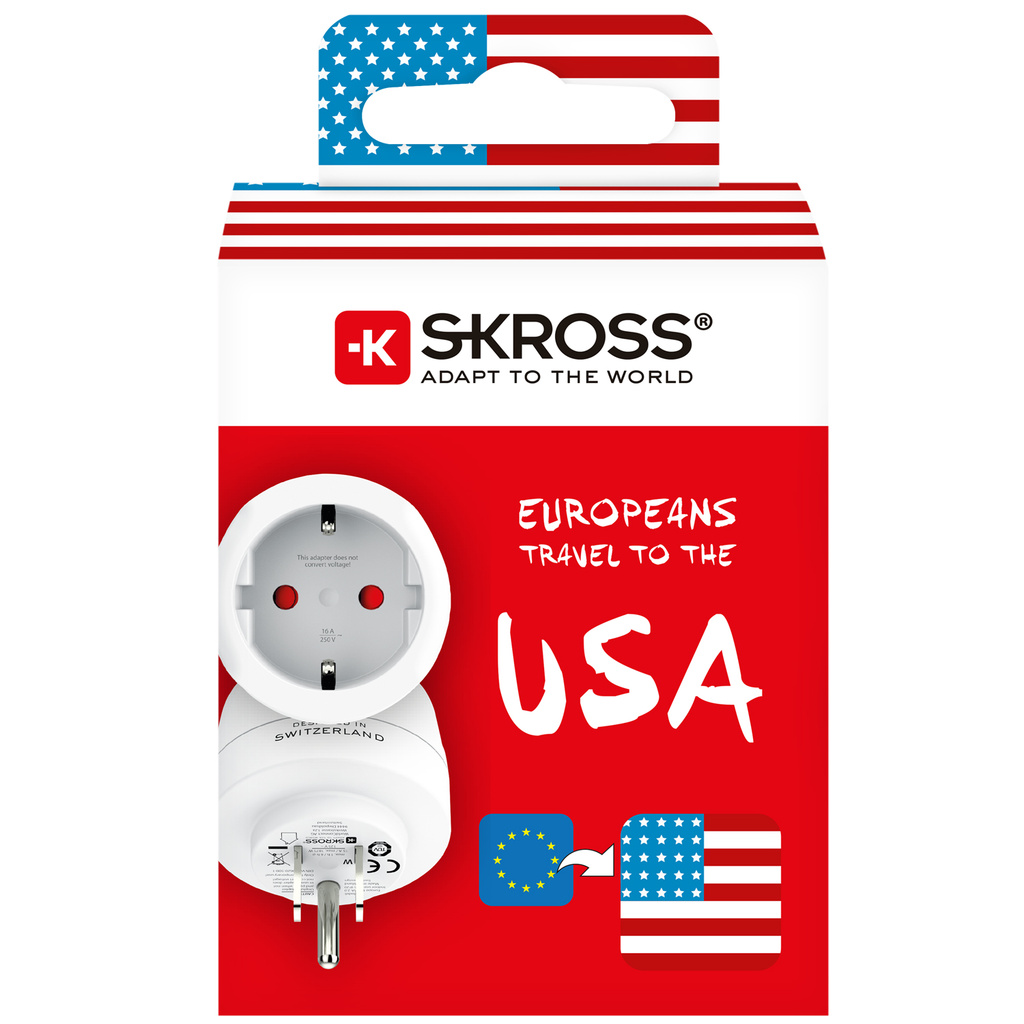 Reseadapter Europa till USA m.fl. Jordad