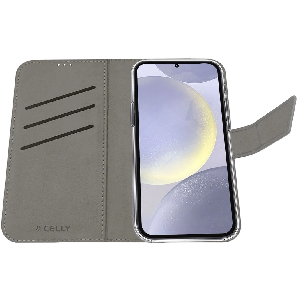 Wally Wallet Case Galaxy S25+ Svart