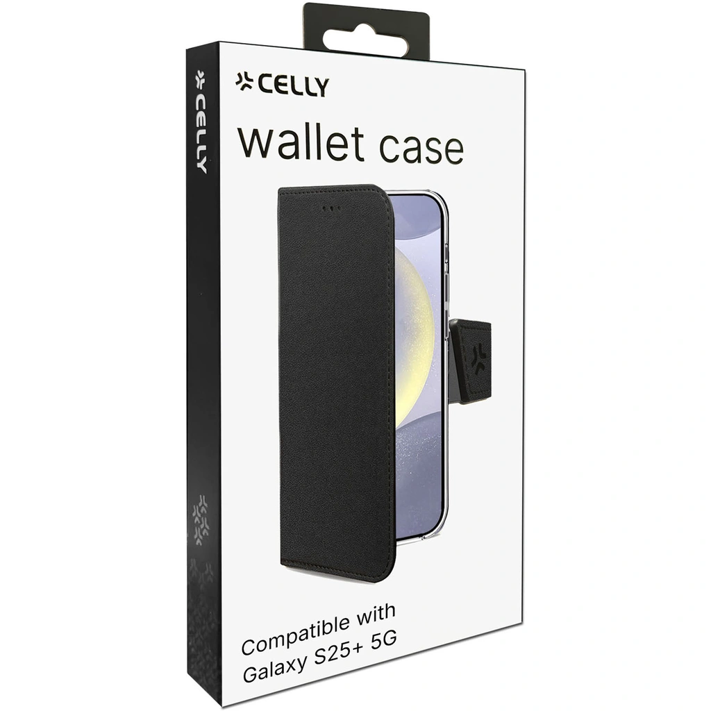 Wally Wallet Case Galaxy S25+ Svart