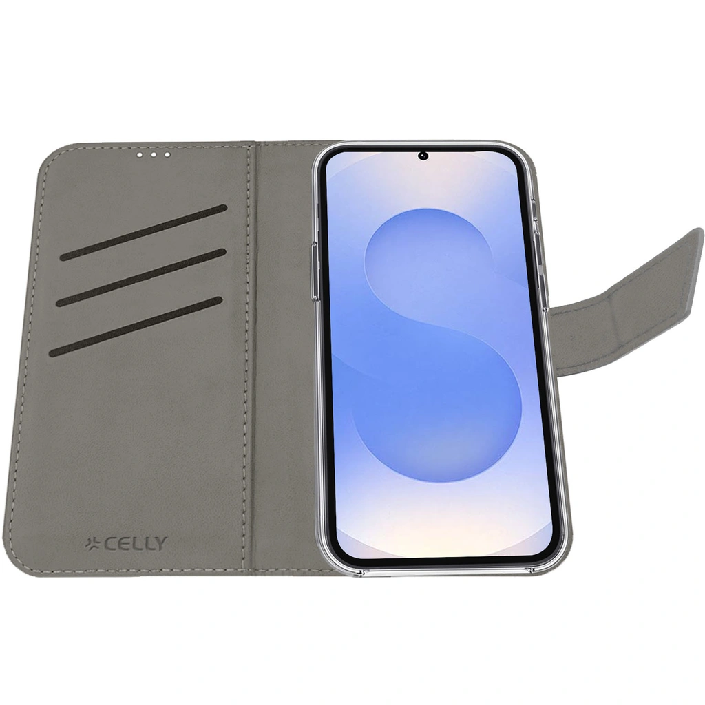 Wally Wallet Case Galaxy S25 FE Svart