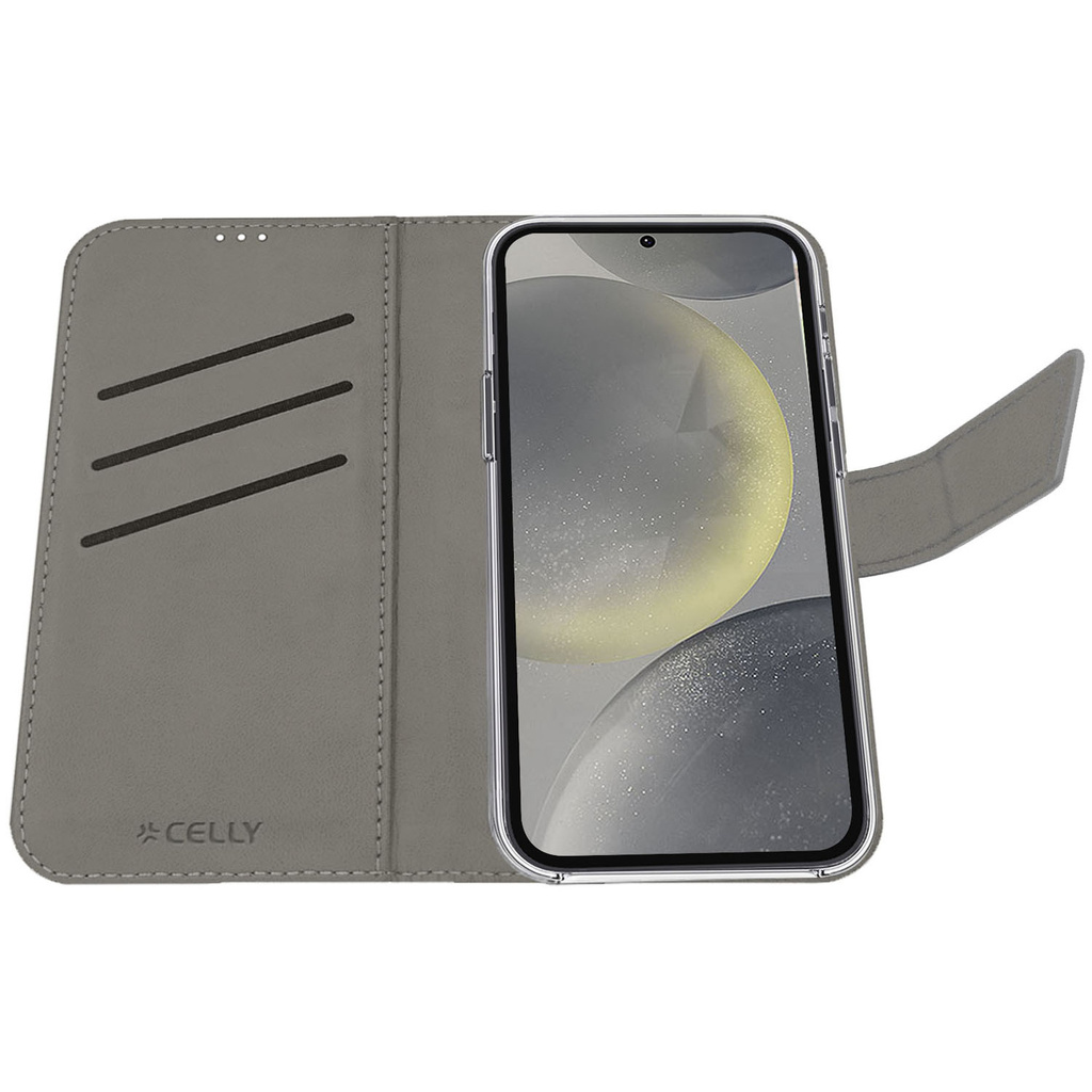 Wally Wallet Case Galaxy S25 Svart