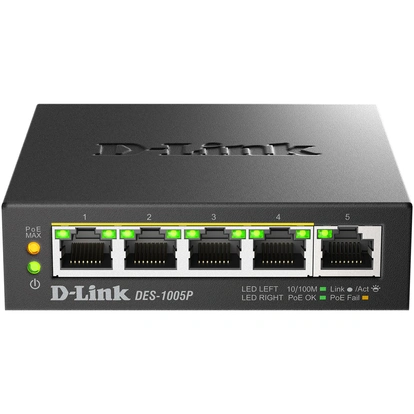 DES-1005P 5-Port Fast Ethernet PoE+ Switch