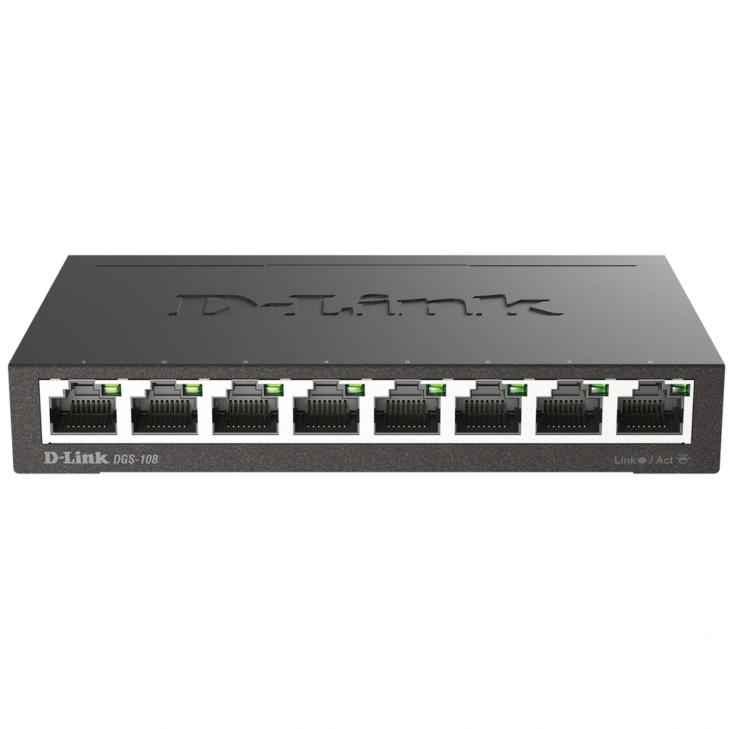 DGS-108 8-port Liten Gigabit-Switch