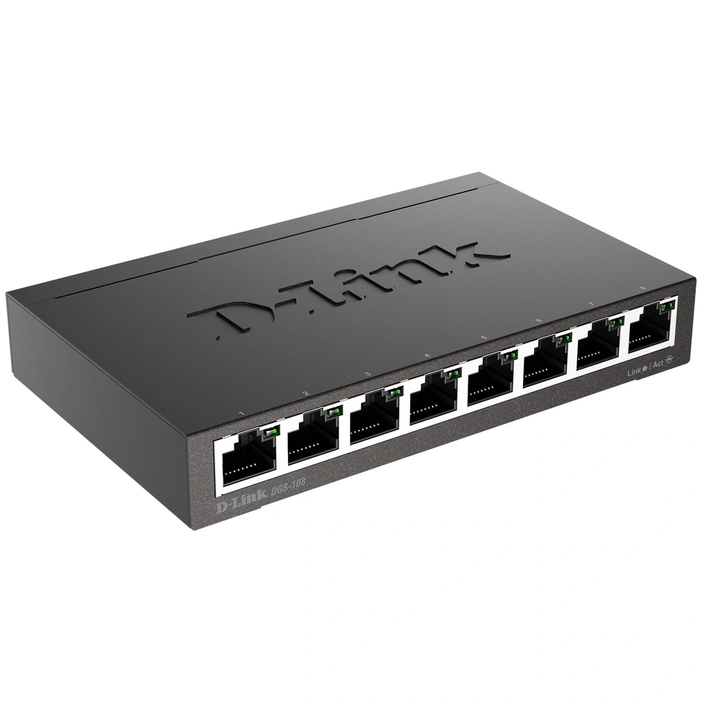 DGS-108 8-port Liten Gigabit-Switch