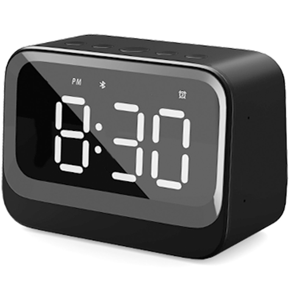 Klocka Alarm Bluetooth-högtalare Svart