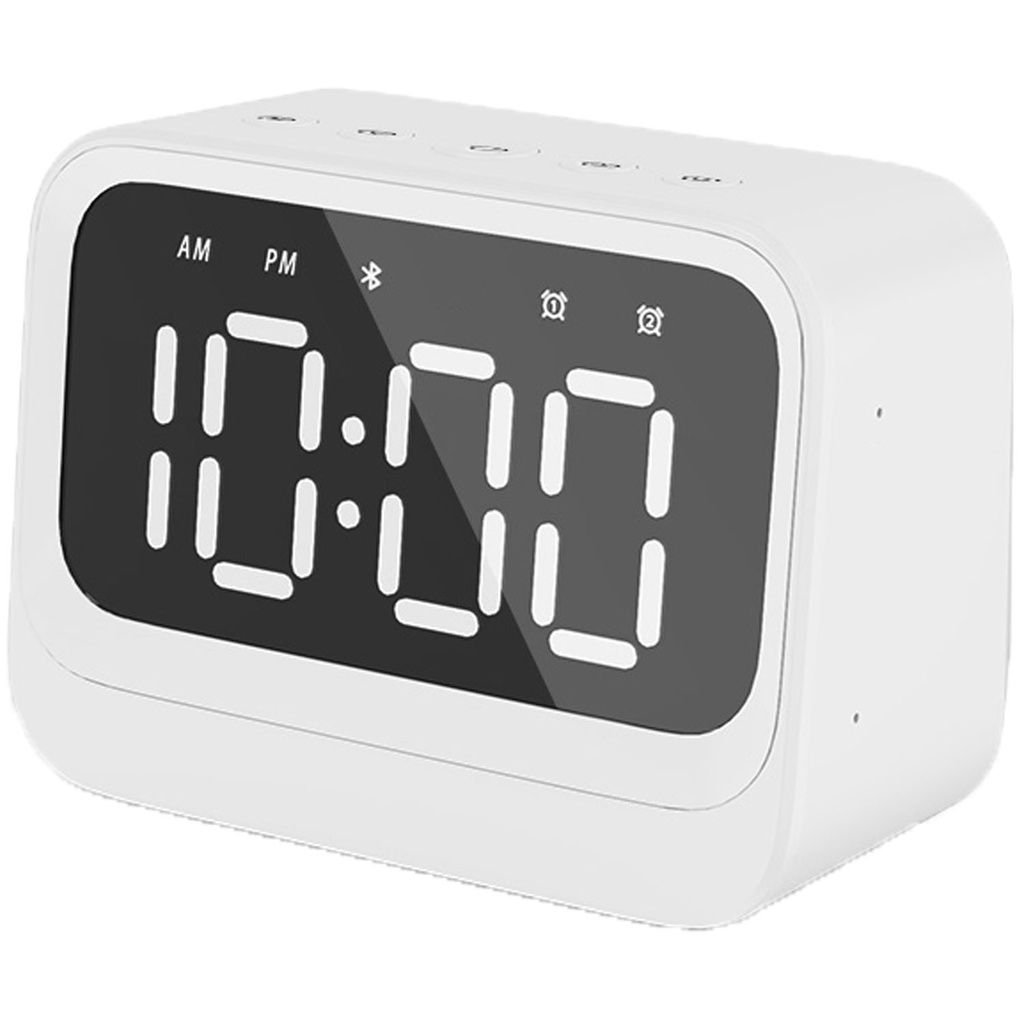 Klocka Alarm Bluetooth-högtalare Vit