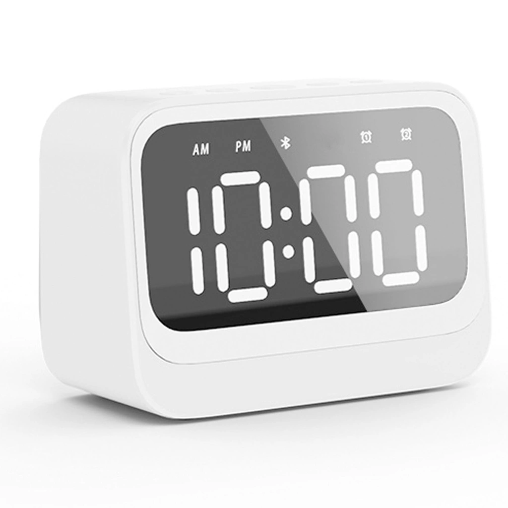 Klocka Alarm Bluetooth-högtalare Vit