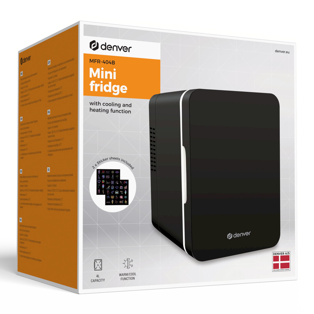 Mini-kyl/värmeskåp 4Liter 220V + 12V adapter MFR-404B Svart