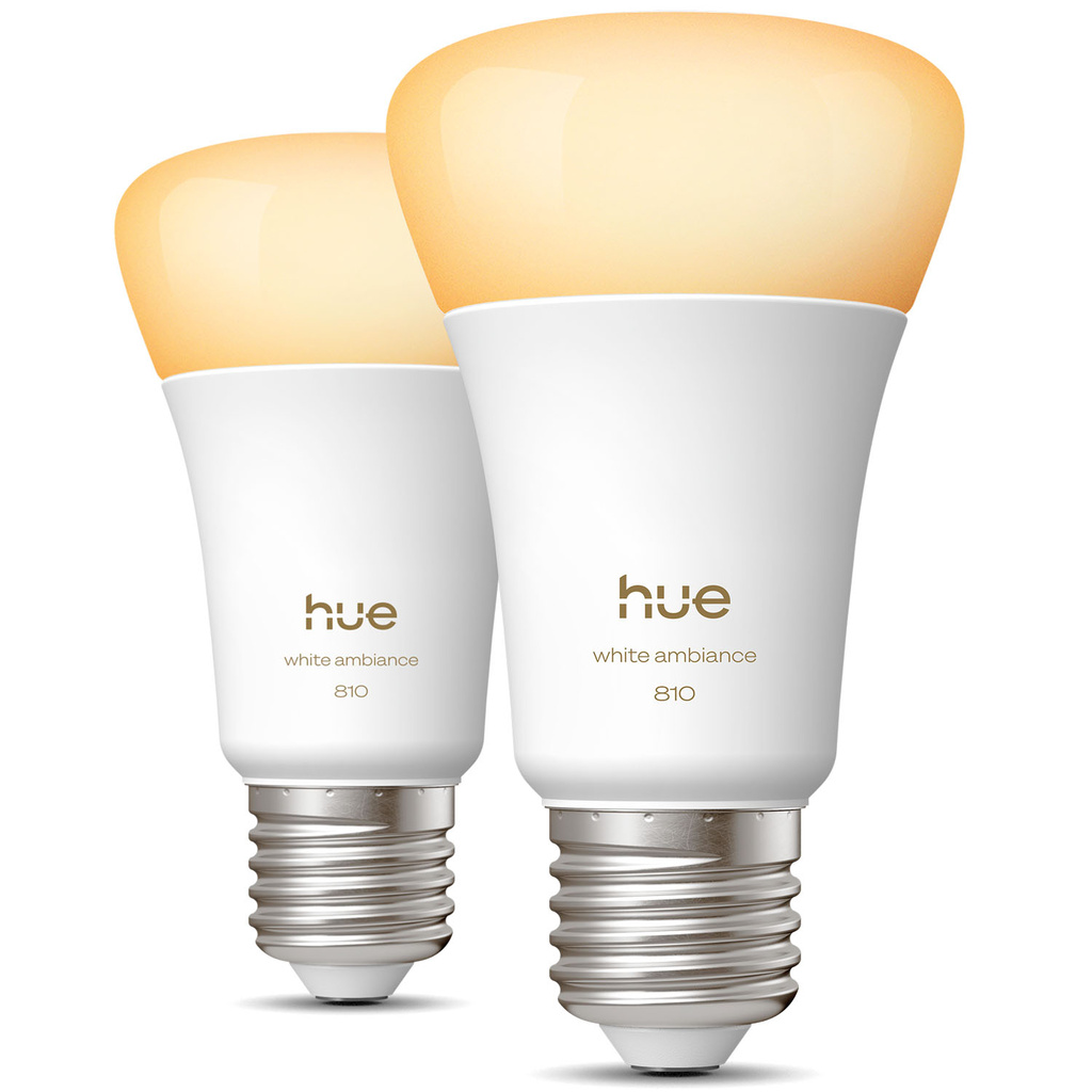 White Ambiance E27 810lm 2-pack