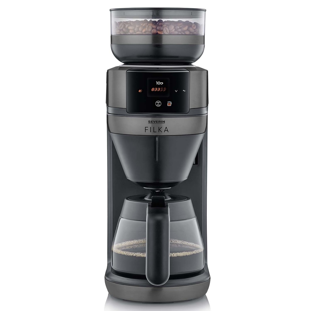 Helautomatisk filterkaffebryggare FILKA 2.0 med glaskanna KA 4854 Dark Inox