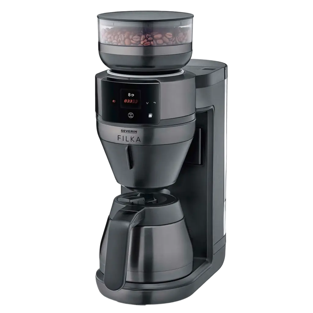 Helautomatisk filterkaffebryggare FILKA 2.0 med termoskanna KA 4855 Dark Inox