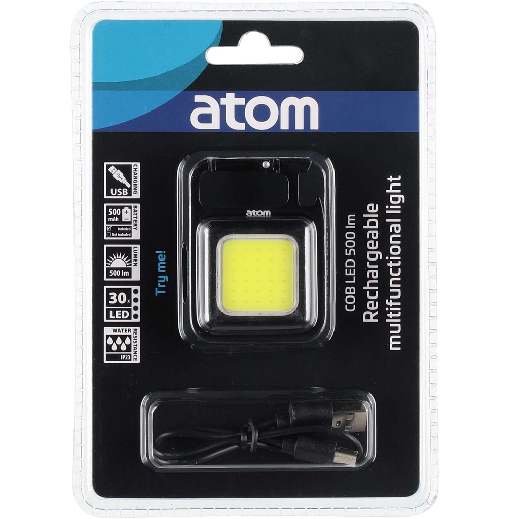 Multifunktionslampa - Laddbar COB 30 LED Super 500 lm