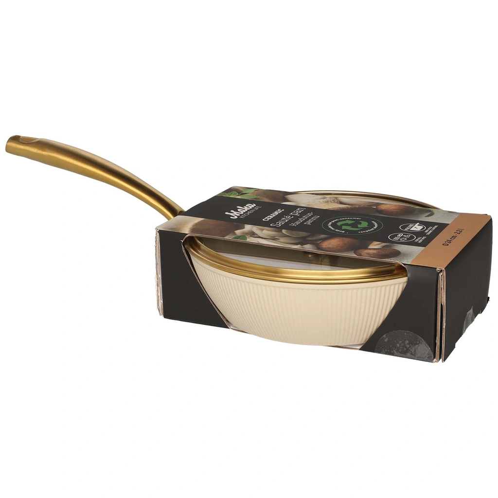 Sautépanna Maku beige 24 cm med Lock 2,2 L