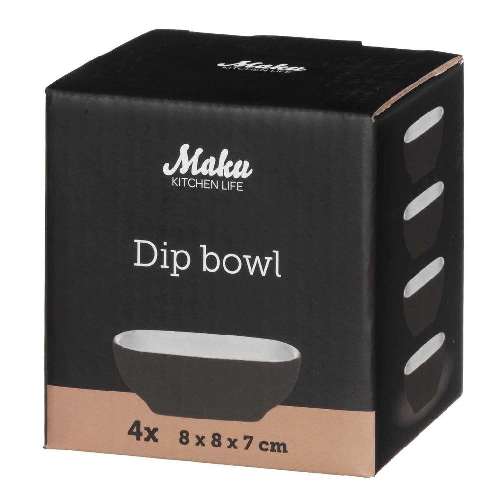 Dip / Serveringskål Svart 4 st