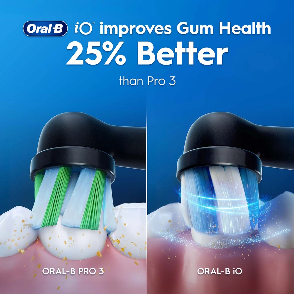 Eltandborste iO2 Night Black/Calm Pink Duo,1 Travel Ca