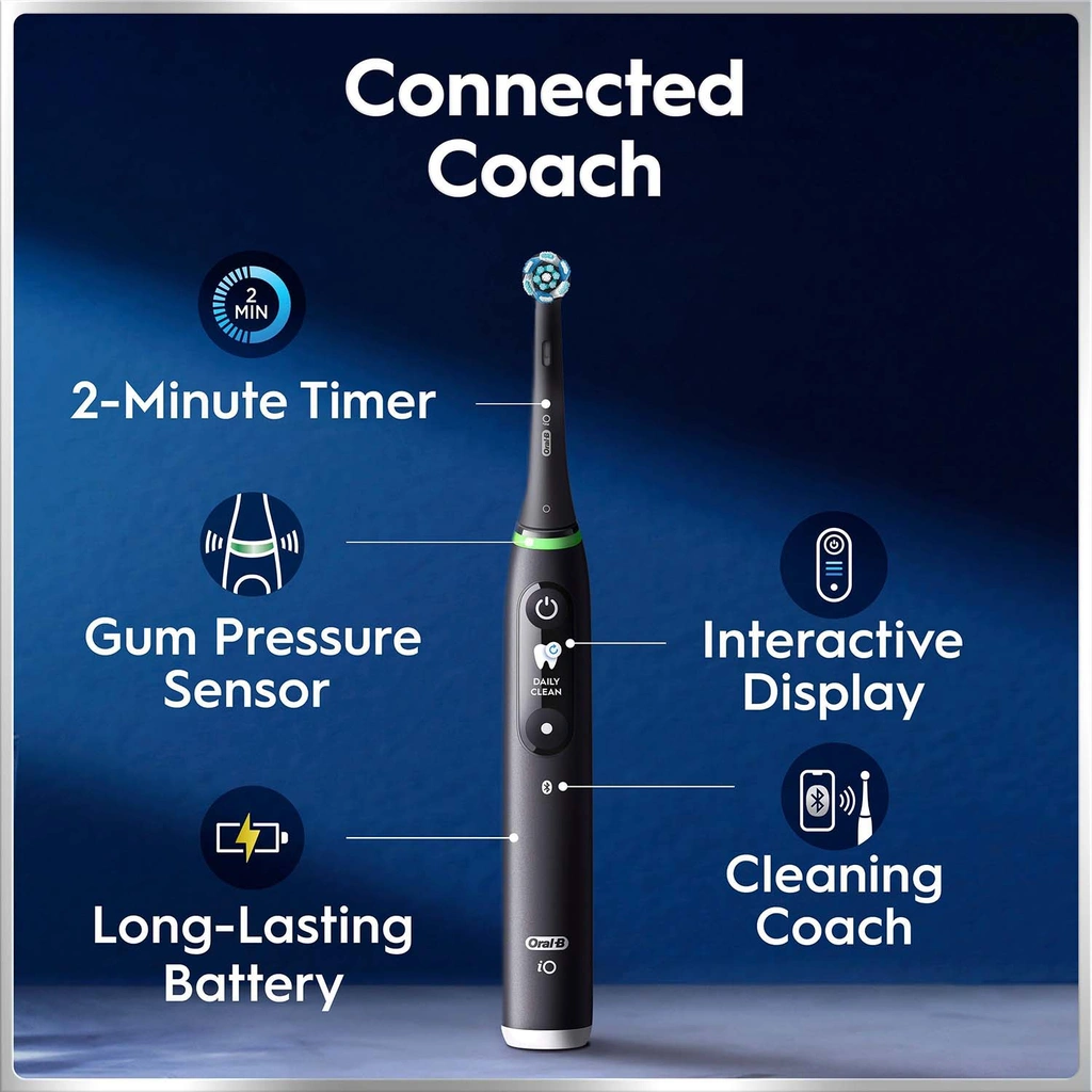 Eltandborste iO6 Black Lava, 1 Extra Refill