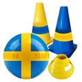 Fotbollsset SVERIGE  - Boll och Koner