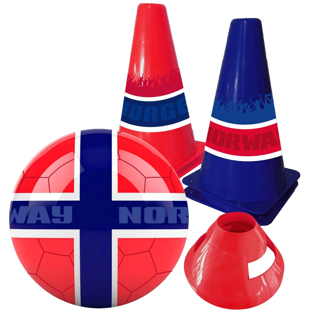 Fotbollsset NORGE - Boll och Koner