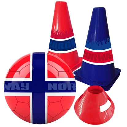Fotbollsset NORGE - Boll och Koner