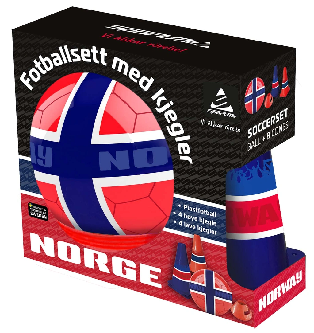 Fotbollsset NORGE - Boll och Koner