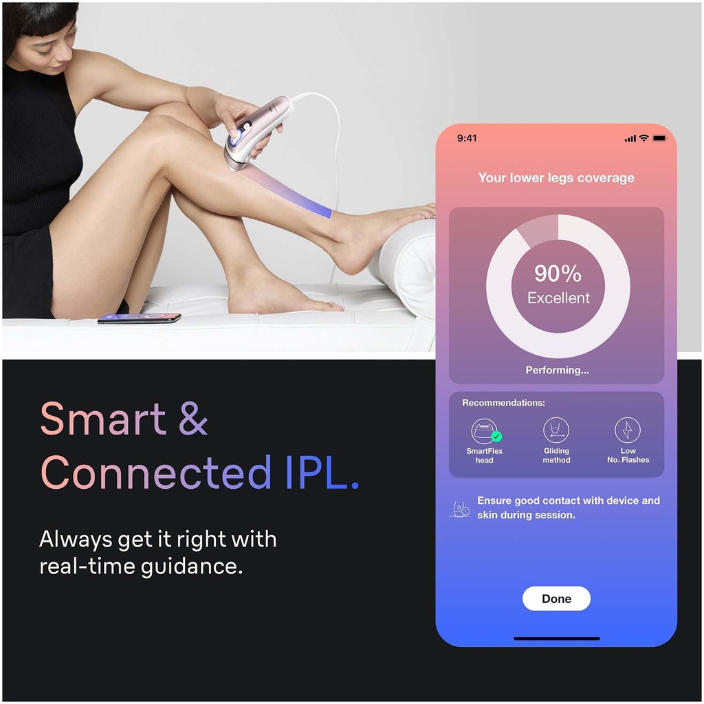 IPL Skin i·expert, Hårborttagning Hemma, Med Gratis App, 2 Smarta Huvuden, PL7211