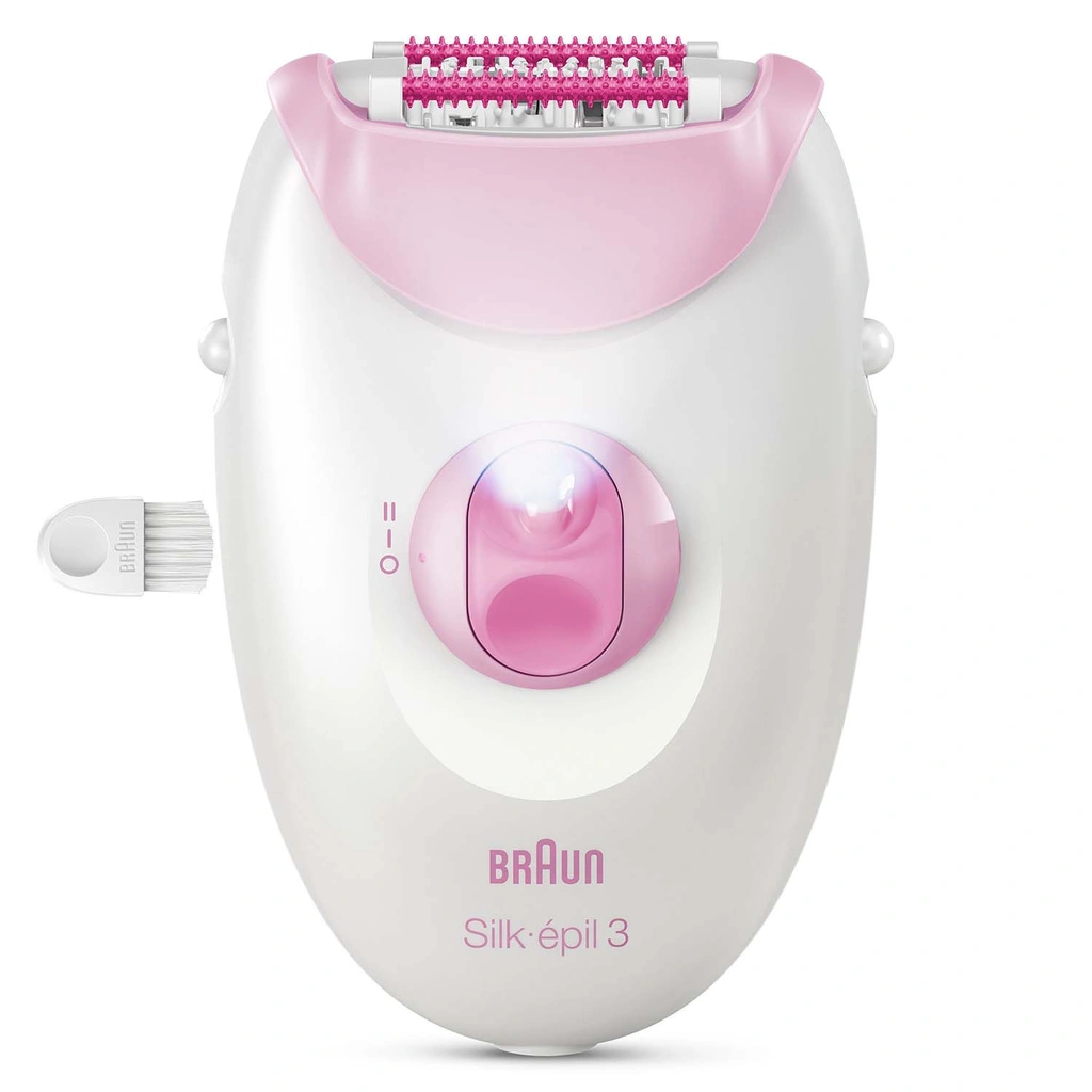 Epilator Silk·épil 3, Epilator med sladd, Långvarigt Slät Hud, 3-000, Rosa