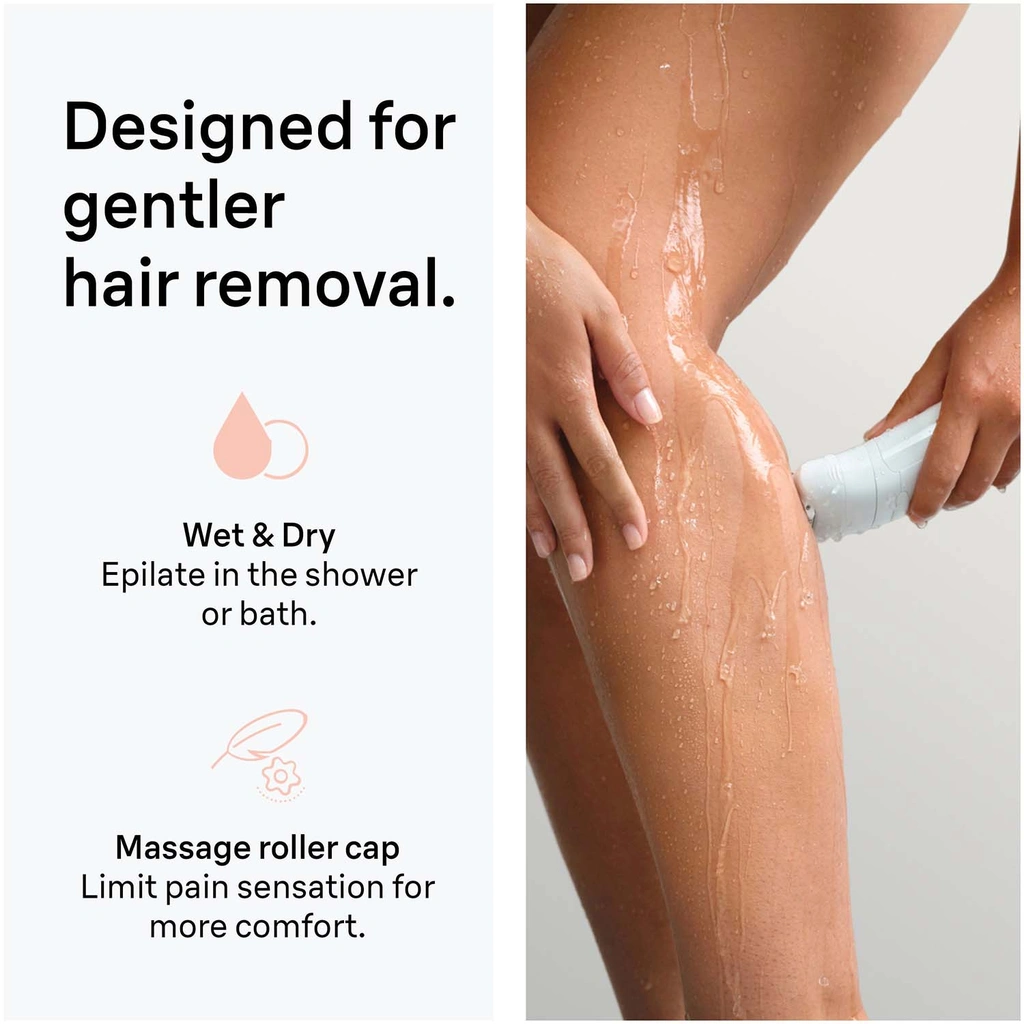 Epilator Silk·épil 5, Wet & Dry, Enkel Hårborttagning, Långvarigt Slät Hud, 5-011, Flamingo