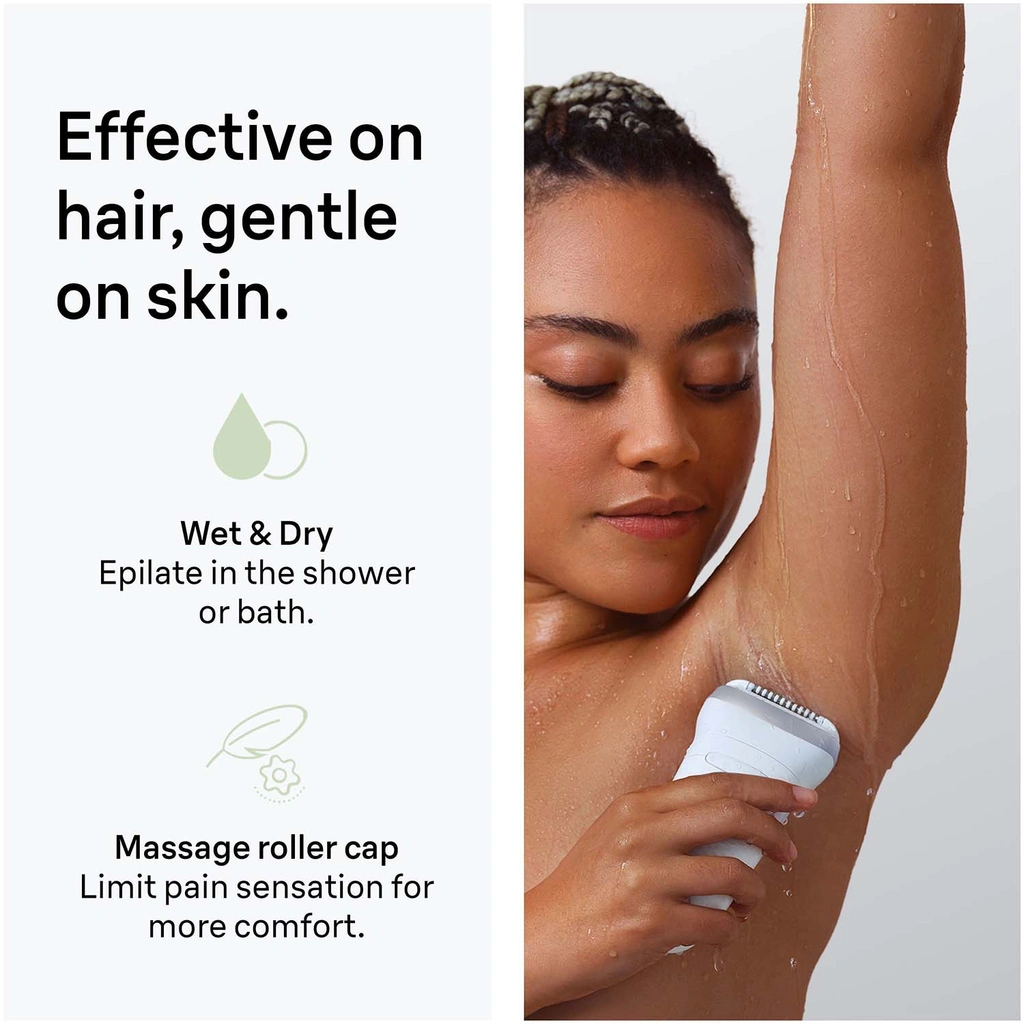 Epilator Silk·épil 7, Wet & Dry, Långvarigt Slät Hud, 7-041, Silver