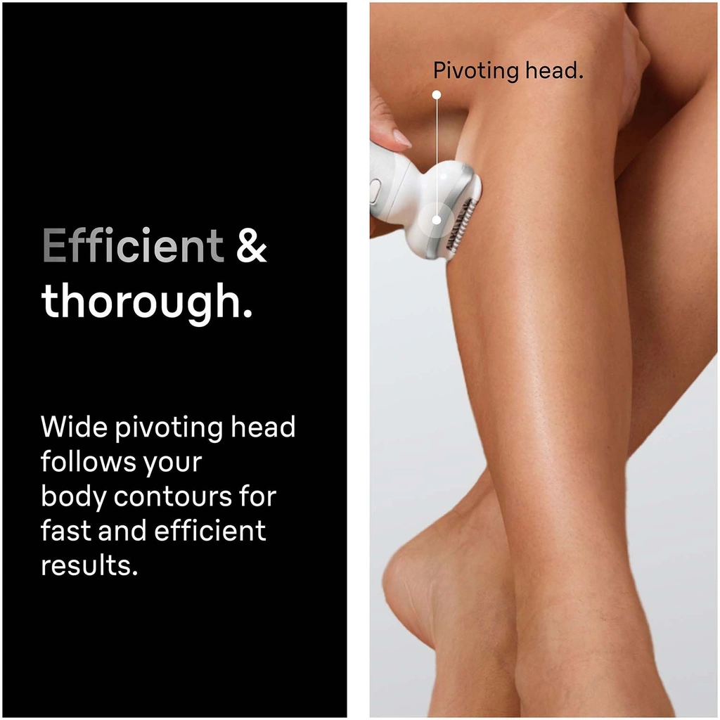 Epilator Silk·épil 9 Wet & Dry, Långvarigt Slät Hud, 9-030, Silver