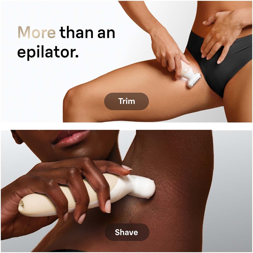 Epilator Silk·épil 9 Flex Wet & Dry, Långvarigt Slät Hud, 9-030 3D, Guld