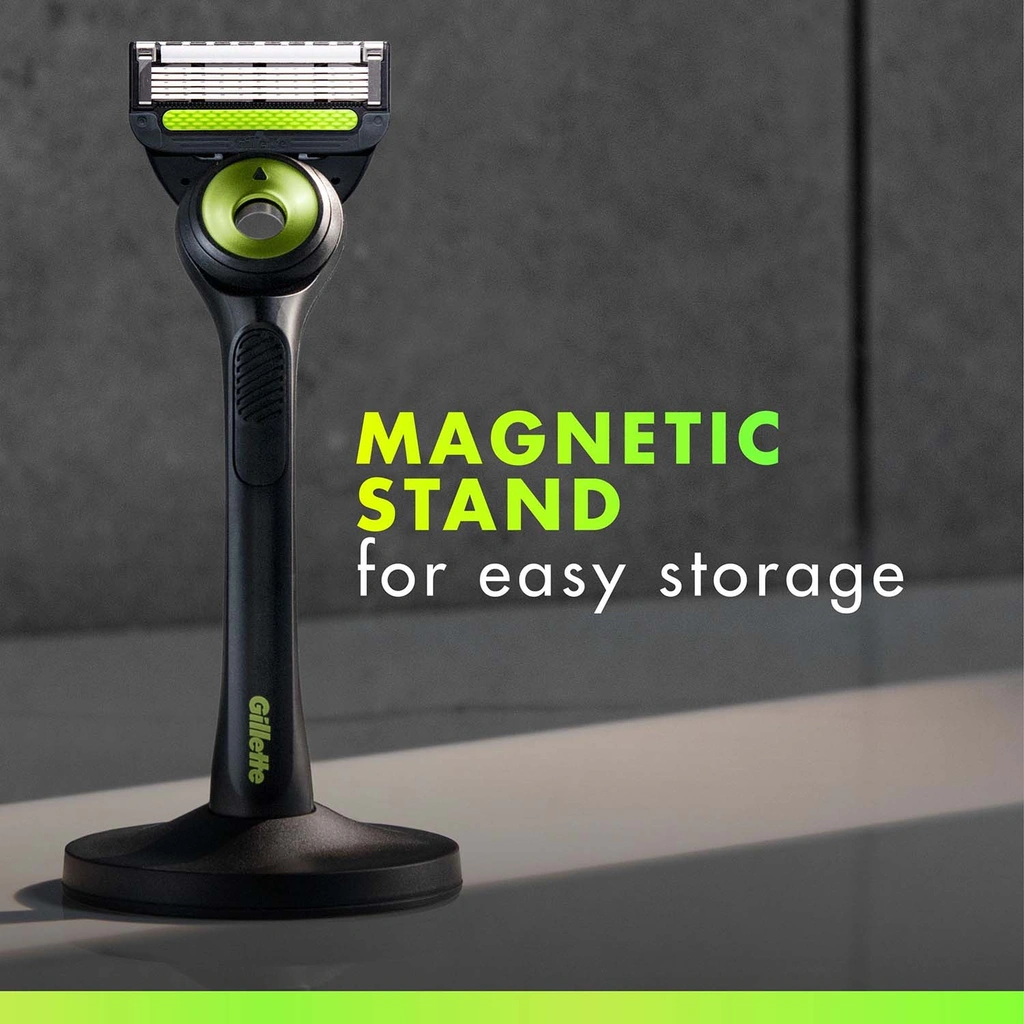 Rakhyvel Labs 1st rakblad + Magnetiskt ställ Neon Night