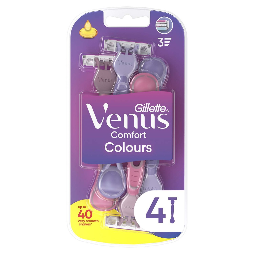 Engångsrakhyvlar Venus 3 Colors 4st