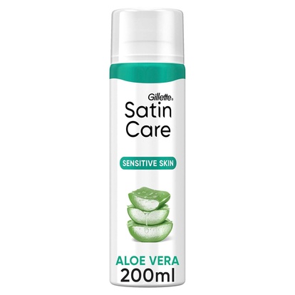 Rakgel Satin Care för Kvinnor med en touch av Aloe Vera för Känslig Hud, 200ml