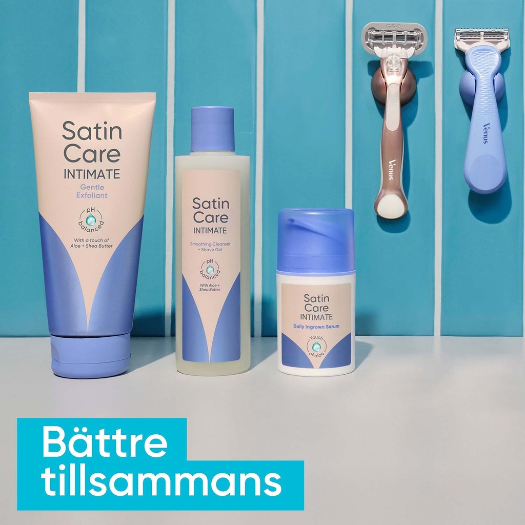 Satin Care Intimate Hair & Skin Cleanser + Shave Gel 190ML 
