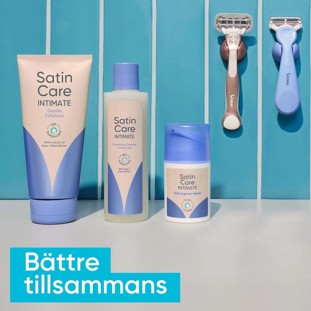 Satin Care Intimate Smoothing Cleanser + Rakgel för Intimområdet, 190 ml