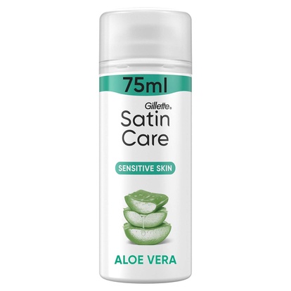 Rakgel Satin Care för Kvinnor med en touch av Aloe Vera för Känslig Hud, 75ml
