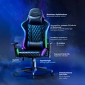 Gamingstol RGB Svart/Blå