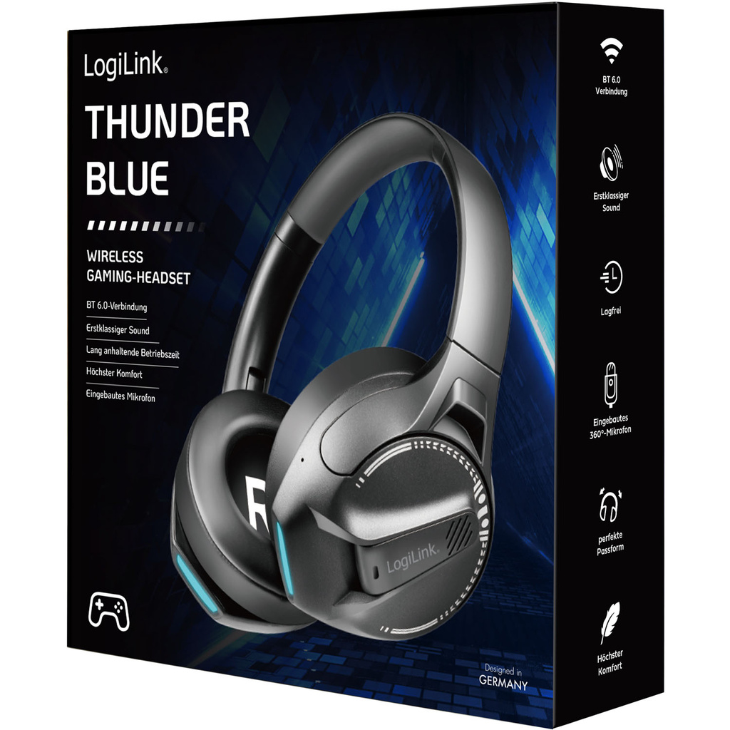Gamingheadset Trådlöst Bluetooth 6.0 Svart