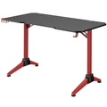 Gamingskrivbord 120x60 cm RGB Svart/Röd