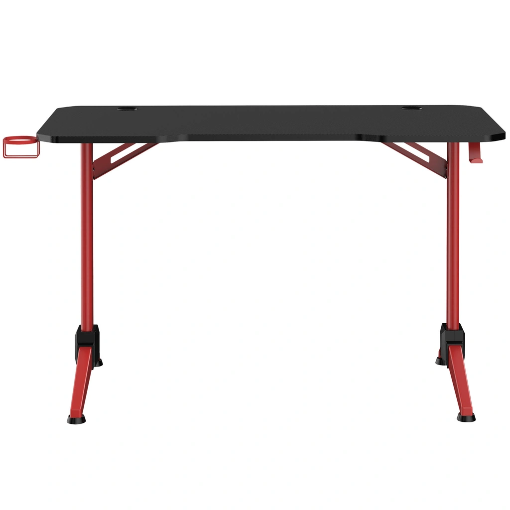 Gamingskrivbord 120x60 cm RGB Svart/Röd