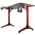Gamingskrivbord 120x60 cm RGB Svart/Röd