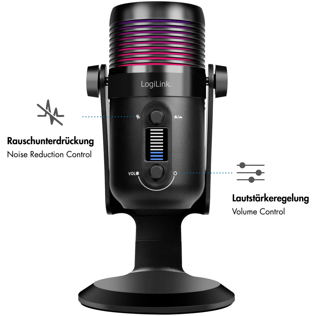 Mikrofon USB Riktad NRC RGB Svart