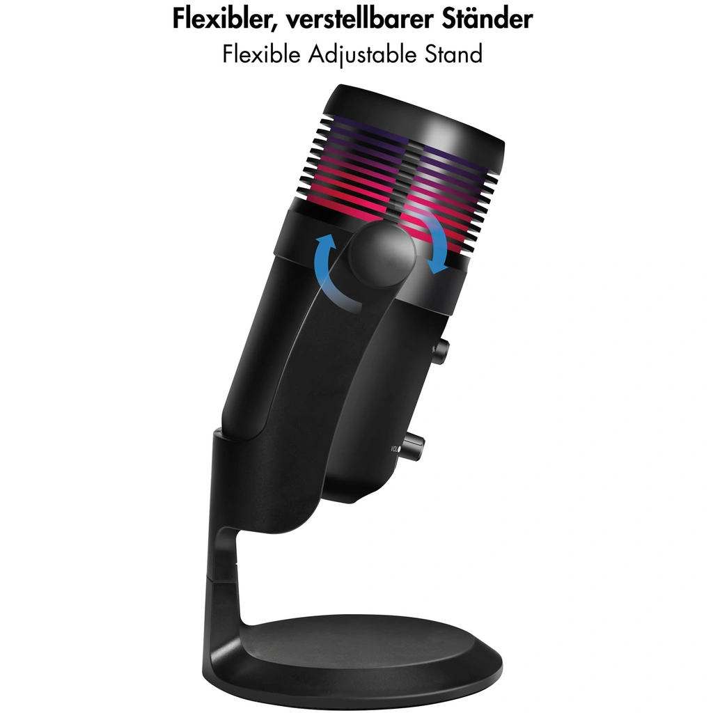 Mikrofon USB Riktad NRC RGB Svart