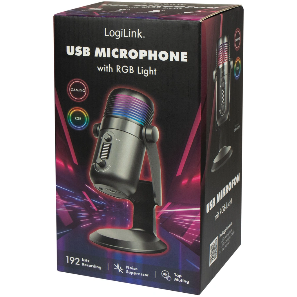 Mikrofon USB Riktad NRC RGB Svart