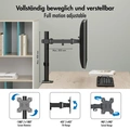 Monitorfäste 17-32" 202mm Mellan Svart
