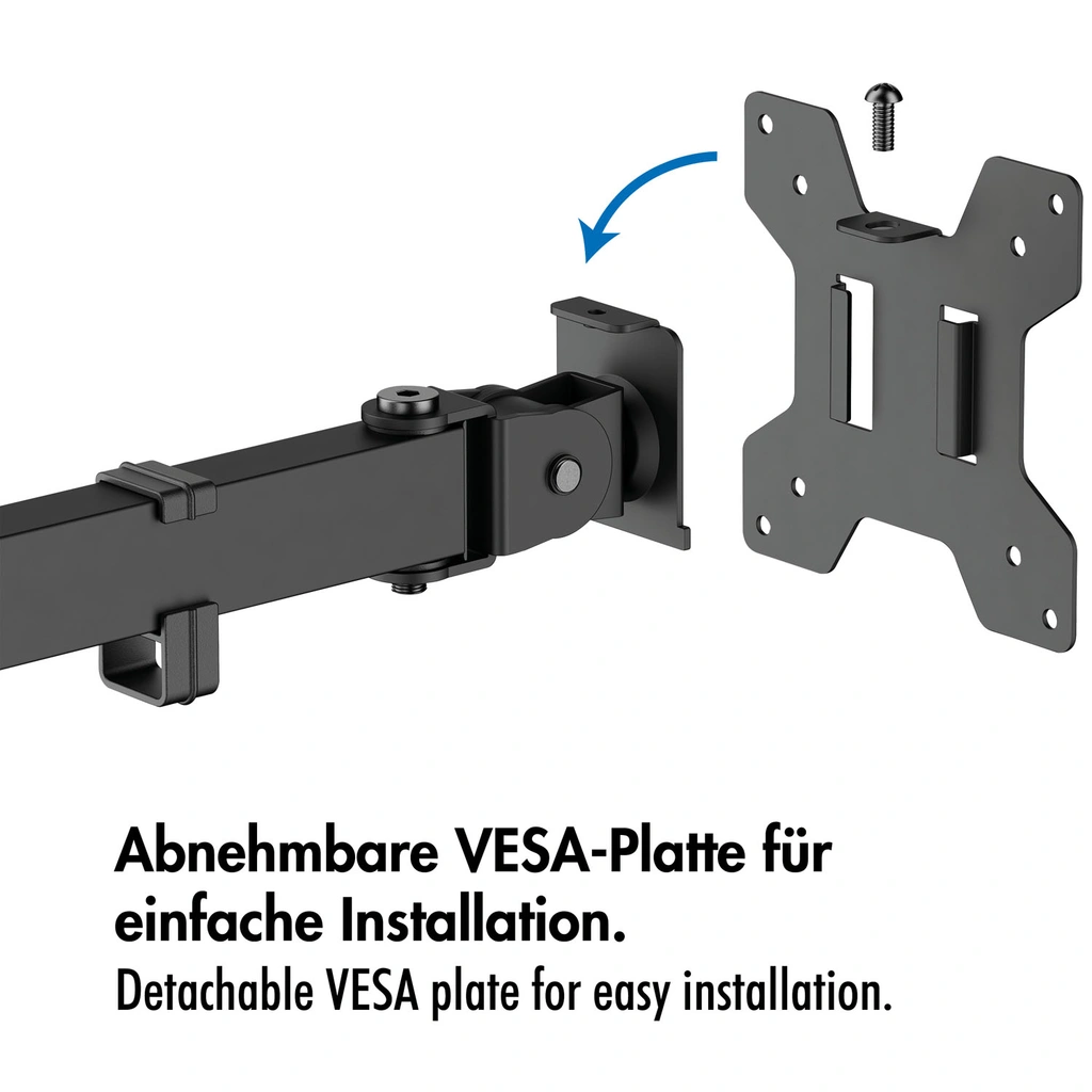 Monitorfäste 17-32" 376mm Lång Svart