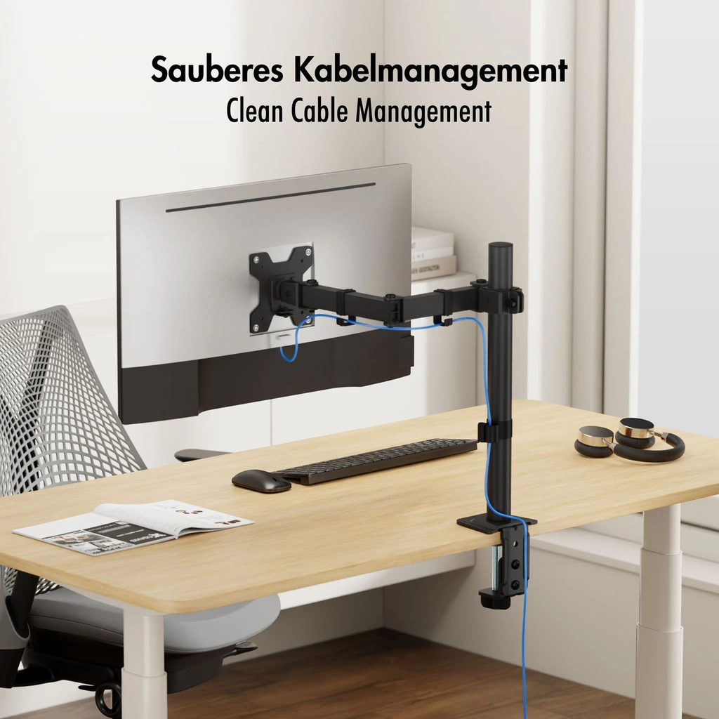 Monitorfäste 17-32" 376mm Lång Svart