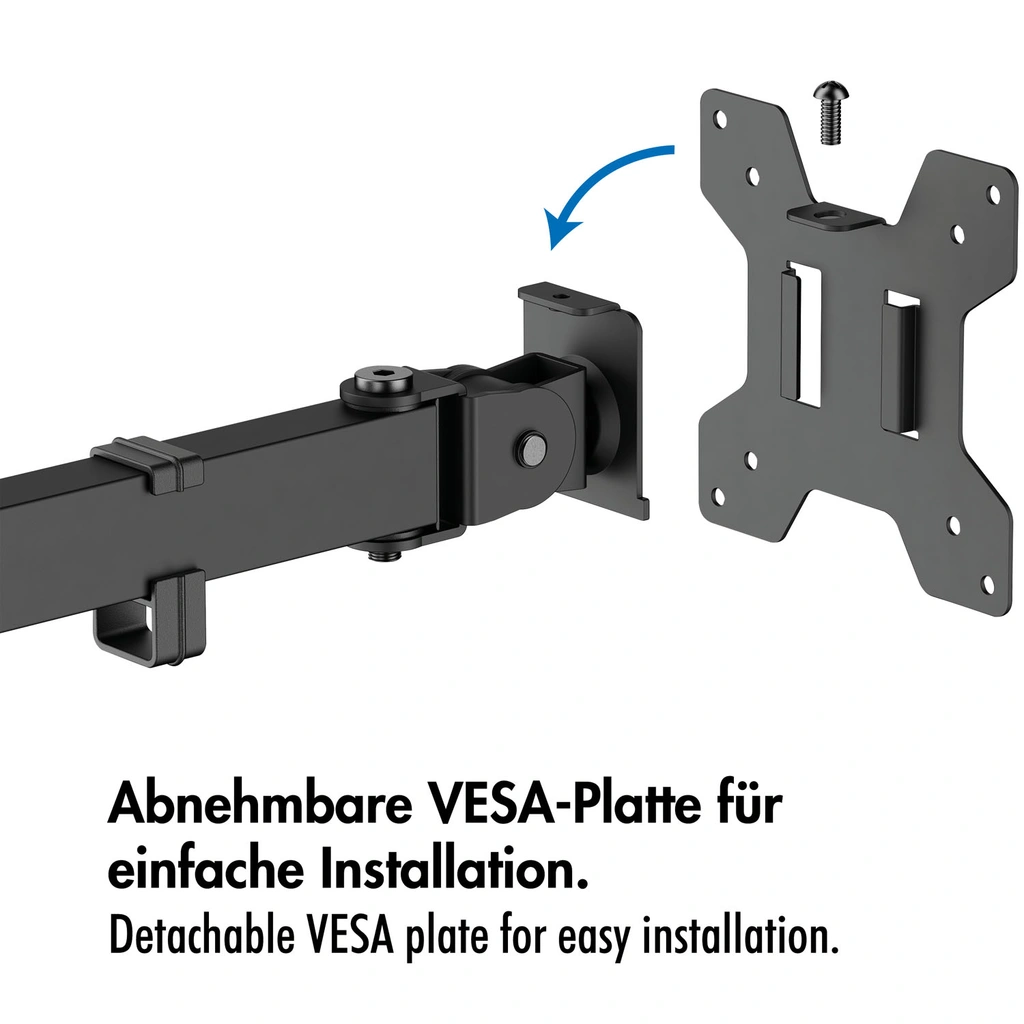 Monitorfäste Dubbel 17-32" 376mm Svart