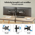 Monitorfäste Dubbel 17-32" 376mm Svart